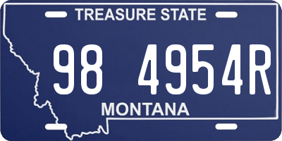 MT license plate 984954R