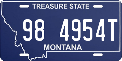 MT license plate 984954T