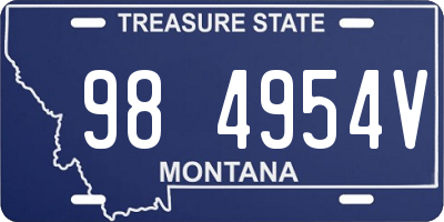 MT license plate 984954V