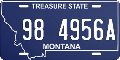 MT license plate 984956A