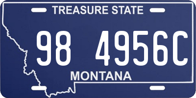 MT license plate 984956C