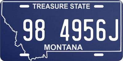 MT license plate 984956J