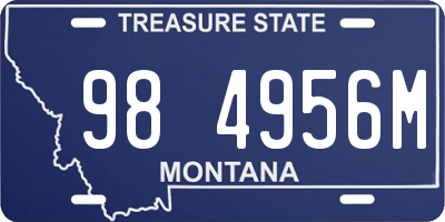 MT license plate 984956M