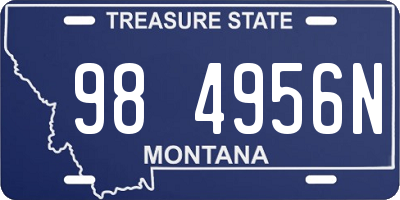 MT license plate 984956N