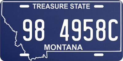 MT license plate 984958C