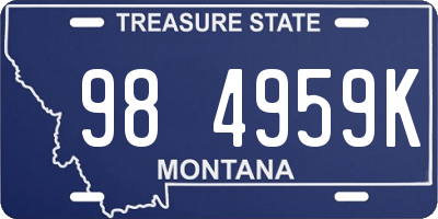 MT license plate 984959K