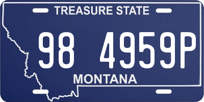 MT license plate 984959P