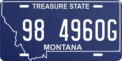 MT license plate 984960G