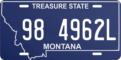 MT license plate 984962L