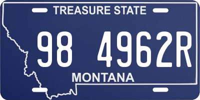 MT license plate 984962R