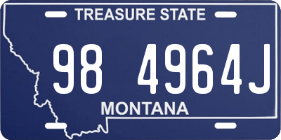 MT license plate 984964J