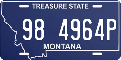 MT license plate 984964P