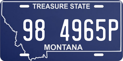 MT license plate 984965P