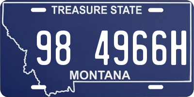 MT license plate 984966H