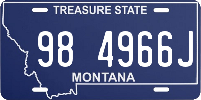 MT license plate 984966J