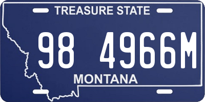 MT license plate 984966M