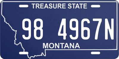 MT license plate 984967N