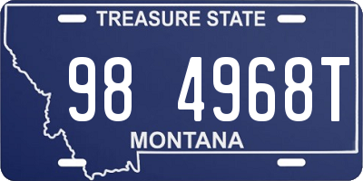 MT license plate 984968T