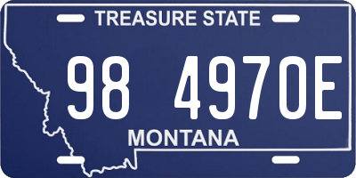 MT license plate 984970E