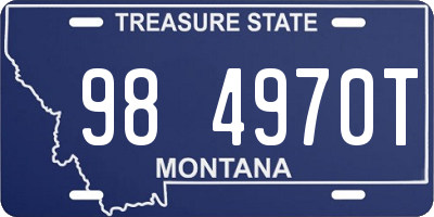 MT license plate 984970T