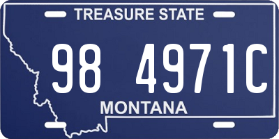 MT license plate 984971C