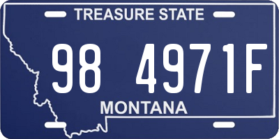 MT license plate 984971F