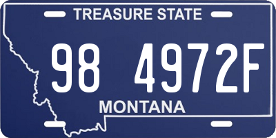 MT license plate 984972F