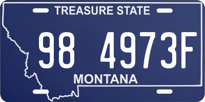 MT license plate 984973F