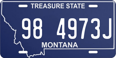 MT license plate 984973J