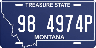 MT license plate 984974P