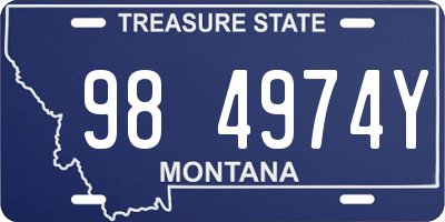 MT license plate 984974Y