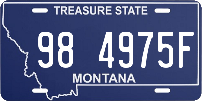 MT license plate 984975F