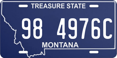 MT license plate 984976C