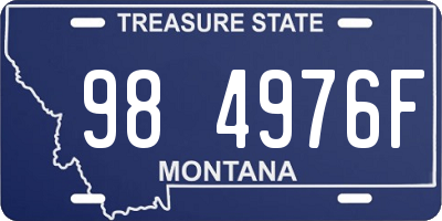 MT license plate 984976F