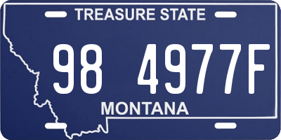 MT license plate 984977F