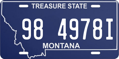 MT license plate 984978I