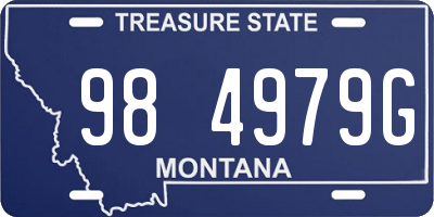 MT license plate 984979G