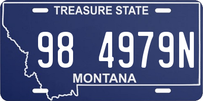 MT license plate 984979N