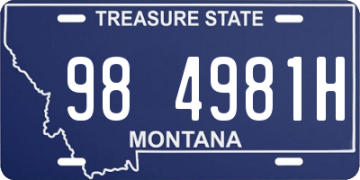 MT license plate 984981H