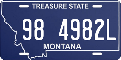 MT license plate 984982L