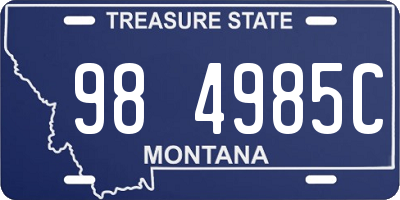 MT license plate 984985C