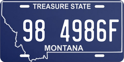 MT license plate 984986F