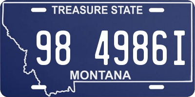 MT license plate 984986I