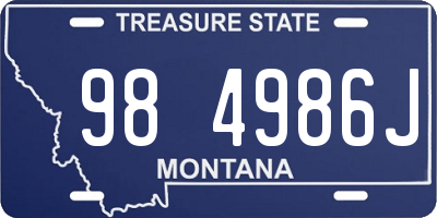 MT license plate 984986J