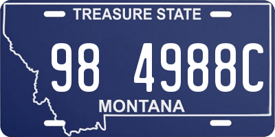 MT license plate 984988C