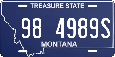 MT license plate 984989S