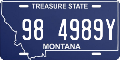 MT license plate 984989Y