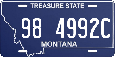 MT license plate 984992C