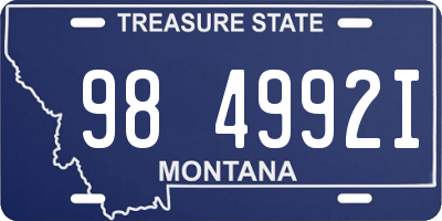 MT license plate 984992I