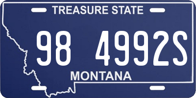 MT license plate 984992S